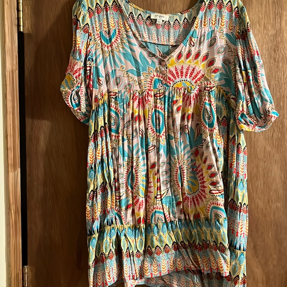 Multi colored dress with pockets